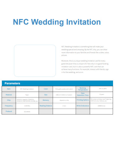 NFC Wedding Invitation