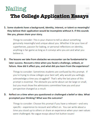 Nailing College Application Essay