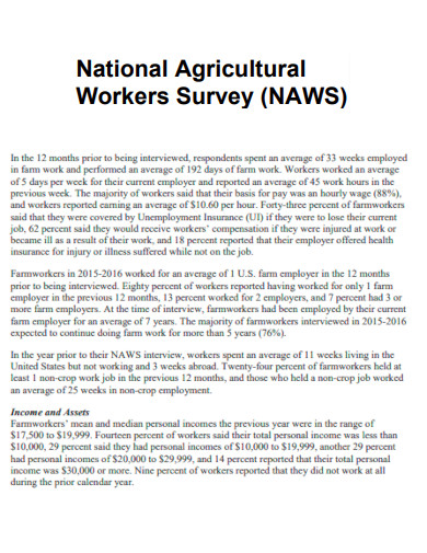 National Agricultural Workers Survey