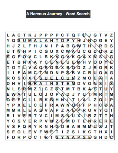 Nervous Journey Word Search