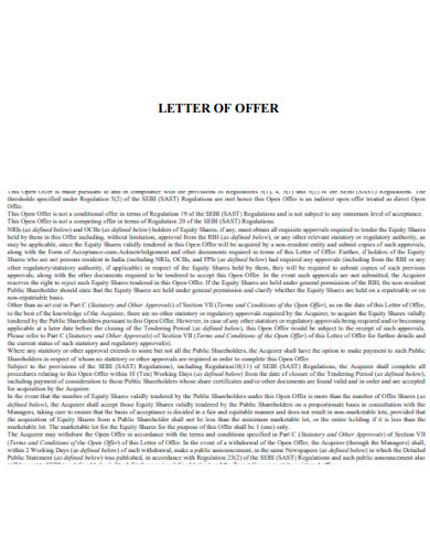 Offer Letter Document