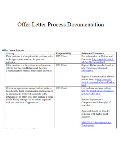Offer Letter Process Documentation