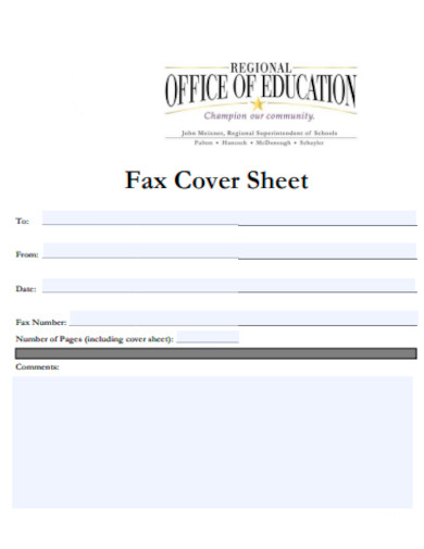 Office of Education Fax Cover Sheet