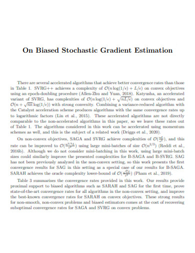 On Biased Stochastic Gradient Estimation