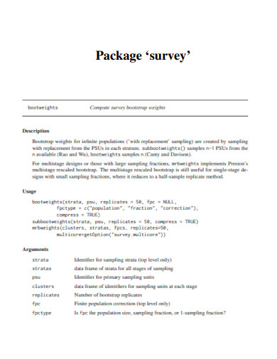 Package Survey