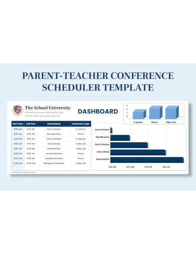 Parent Teacher Conference Scheduler Template