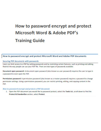 Password Encrypt and Protect Training