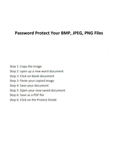 Password Protect BMP JPEG PNG Files