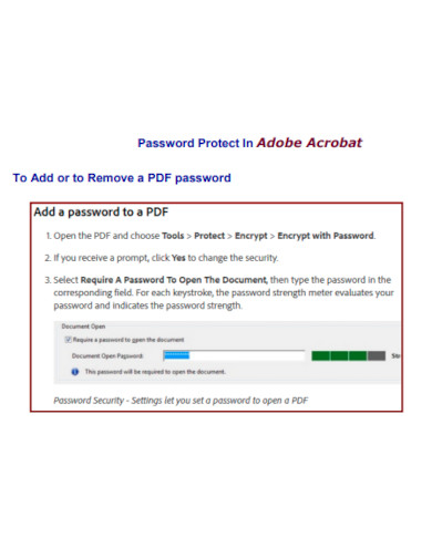 Password Protect In Adobe Acrobat