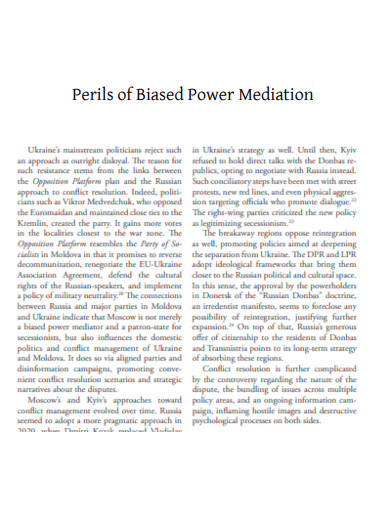 Perils of Biased Power Mediation