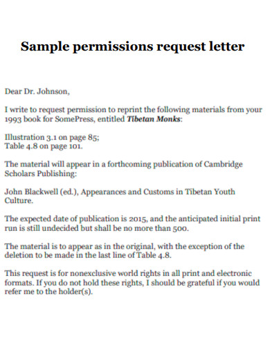 Permissions Request Letter
