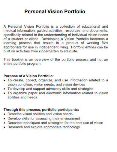 Personal Vision Portfolio