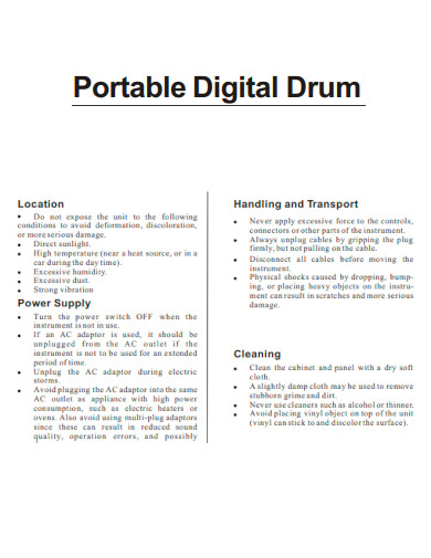 Portable Digital Drum