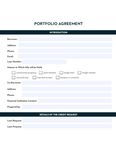 Portfolio Agreement