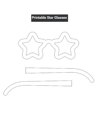 Printable Star Glasses