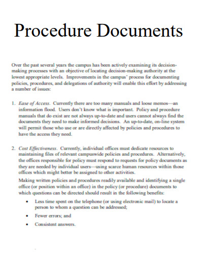 Process Documentation Procedure