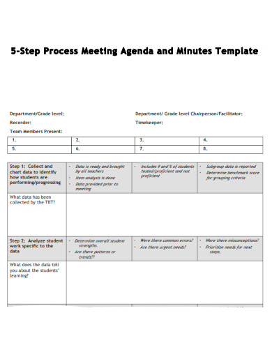 Process Meeting Agenda and Minutes Template