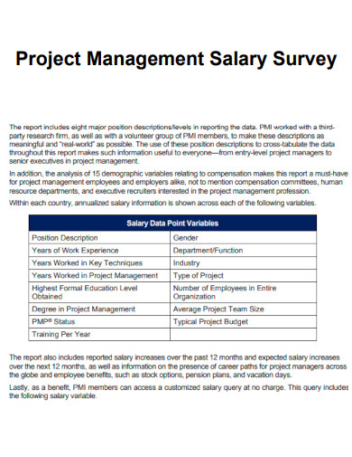 Project Management Salary Survey