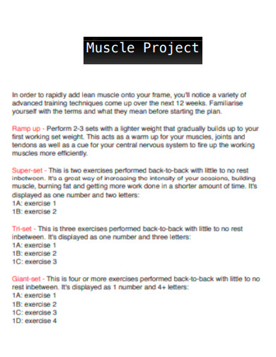 Project Workout Plan