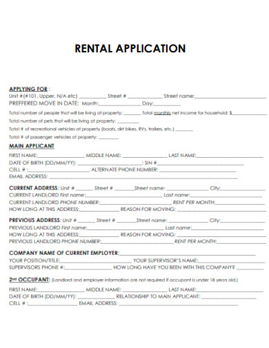 Property Rental Application