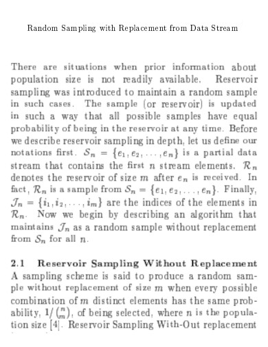 Random Sampling with Replacement from Data Stream