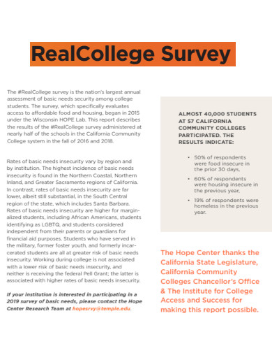 Real College Survey