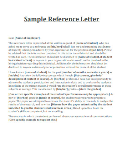 Reference Letter