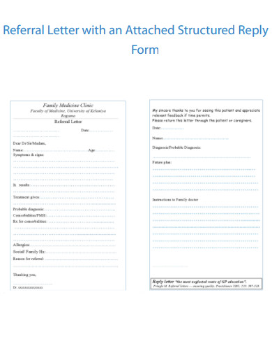 Referral Letter with Structured Reply Form