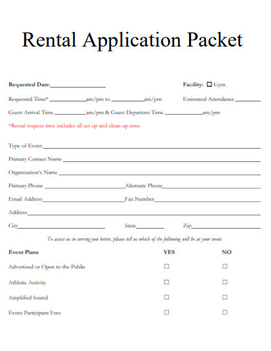 Rental Application Packet