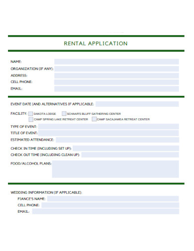 Rental Application in PDF
