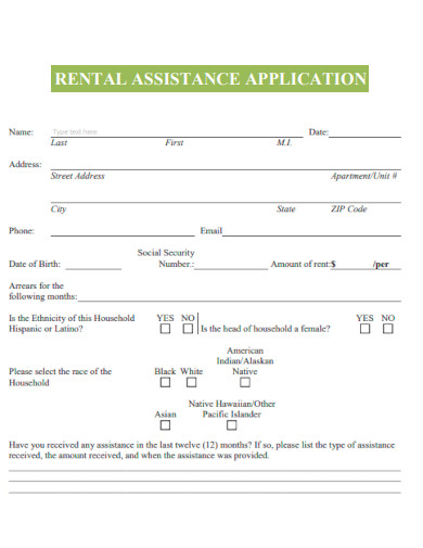 Rental Assistance Application