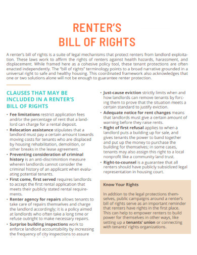 Renters Bill of Rights