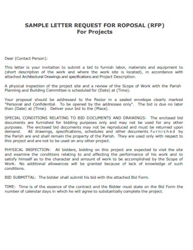 Request Letter for Proposal
