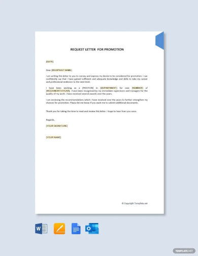 Request letter for promotion