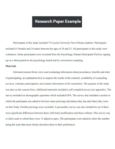 Research Paper Example