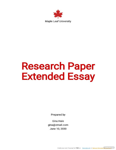 Research Paper Extended Essay Template