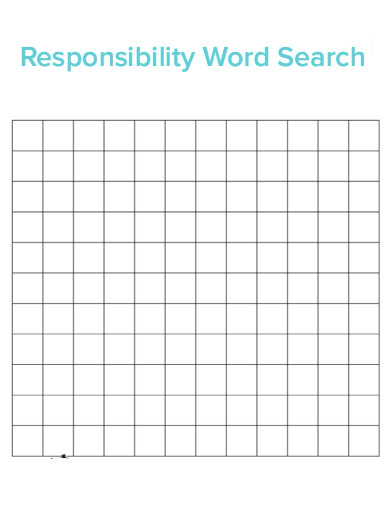 Responsibility Word Search