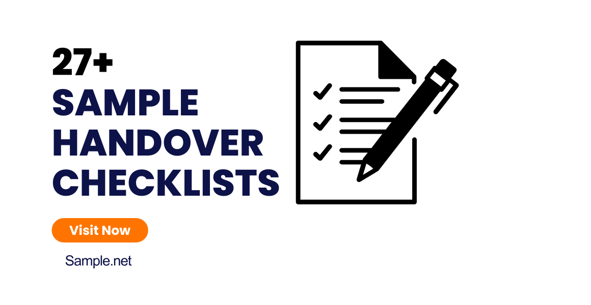 sample handover checklists