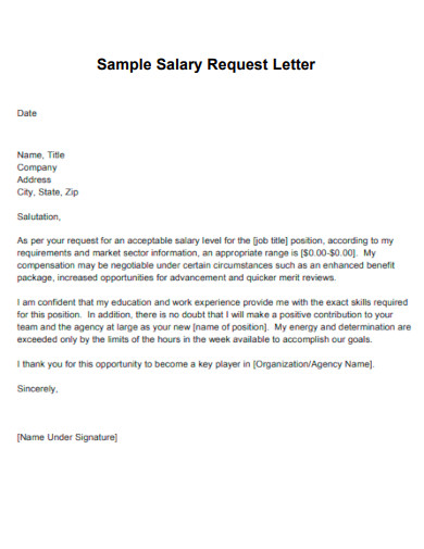 Salary Request Letter