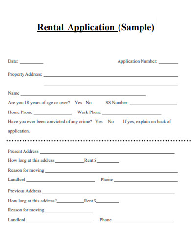 Sample Rental Application