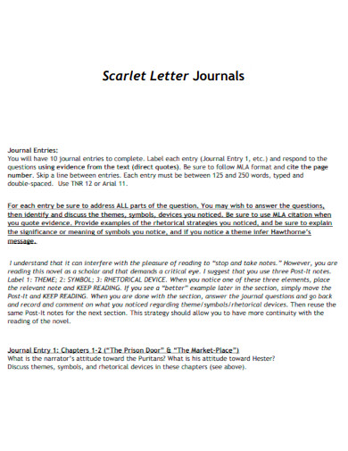 Scarlet Letter Journals