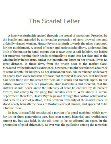 Scarlet Letter Tale