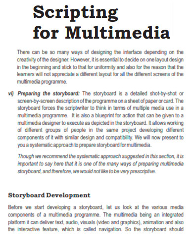 Scripting for Multimedia Format