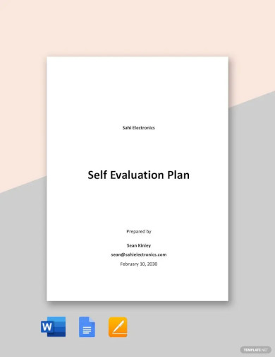 Self Evaluation Plan Template