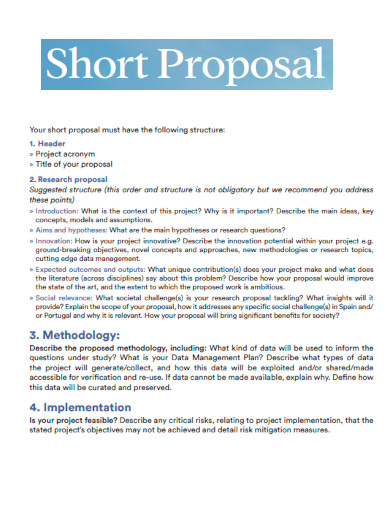 Short Proposal