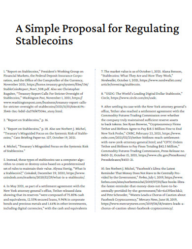 Simple Proposal for Regulating Stablecoins