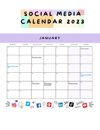 Simple Social Media Content Calendar