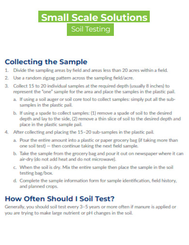 Small Scale Solutions Soil Testing