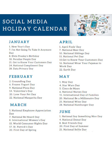 Social Media Holiday Content Calendar