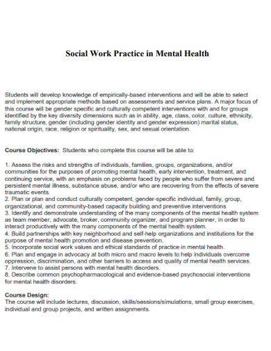 Social Work Mental Health Wellness Planner